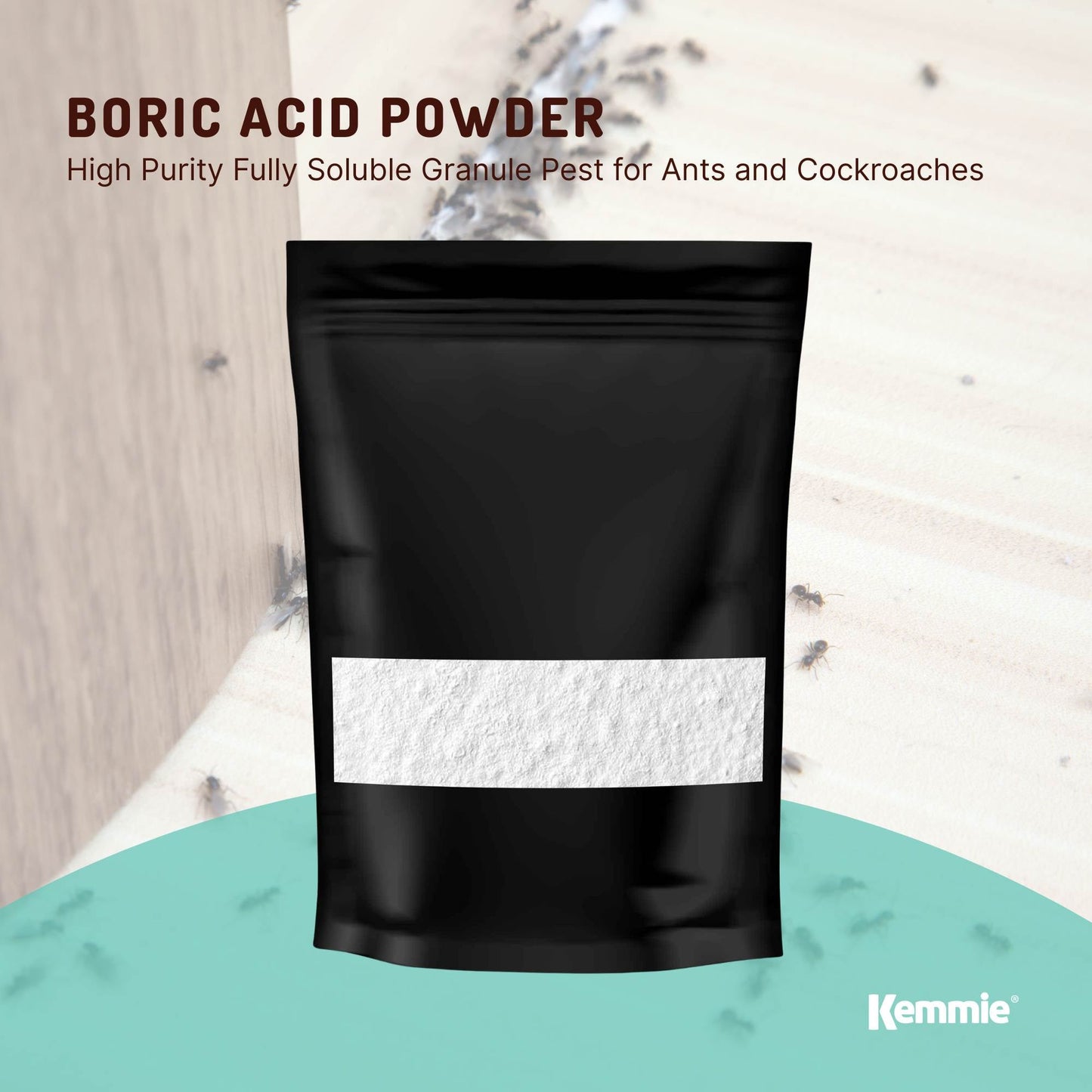 Boric Acid Powder High Purity Fully Soluble Granules - Pest Ant Cockroaches Bulk