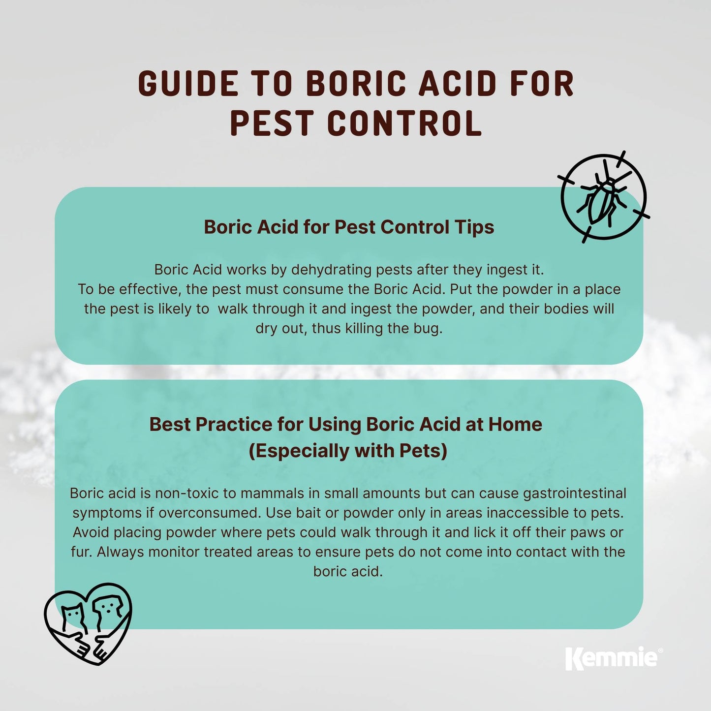 Boric Acid Powder Bucket - High Purity Fully Soluble Granules - Pest Ant Bulk
