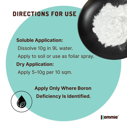 Kemmie Boric Acid Powder 99.9% Pure Tubs - Soluble Orthoboric Acid H3BO3