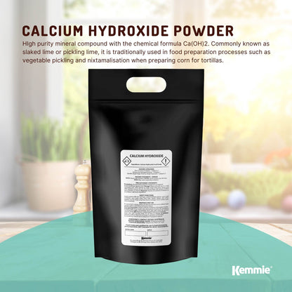 Kemmie Calcium Hydroxide Powder Bags - Food Grade Pickling Lime FCC Bulk