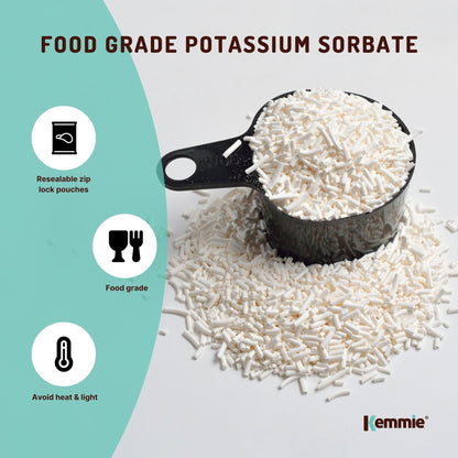 Kemmie Potassium Sorbate Granules E202 Preservative Cosmetic Brewing