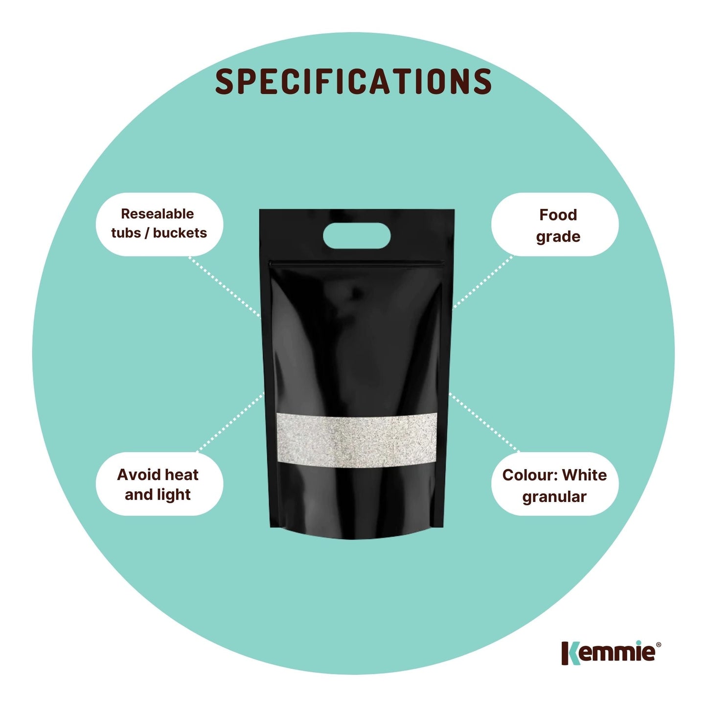 Kemmie Potassium Sorbate Granules E202 Preservative Cosmetic Brewing
