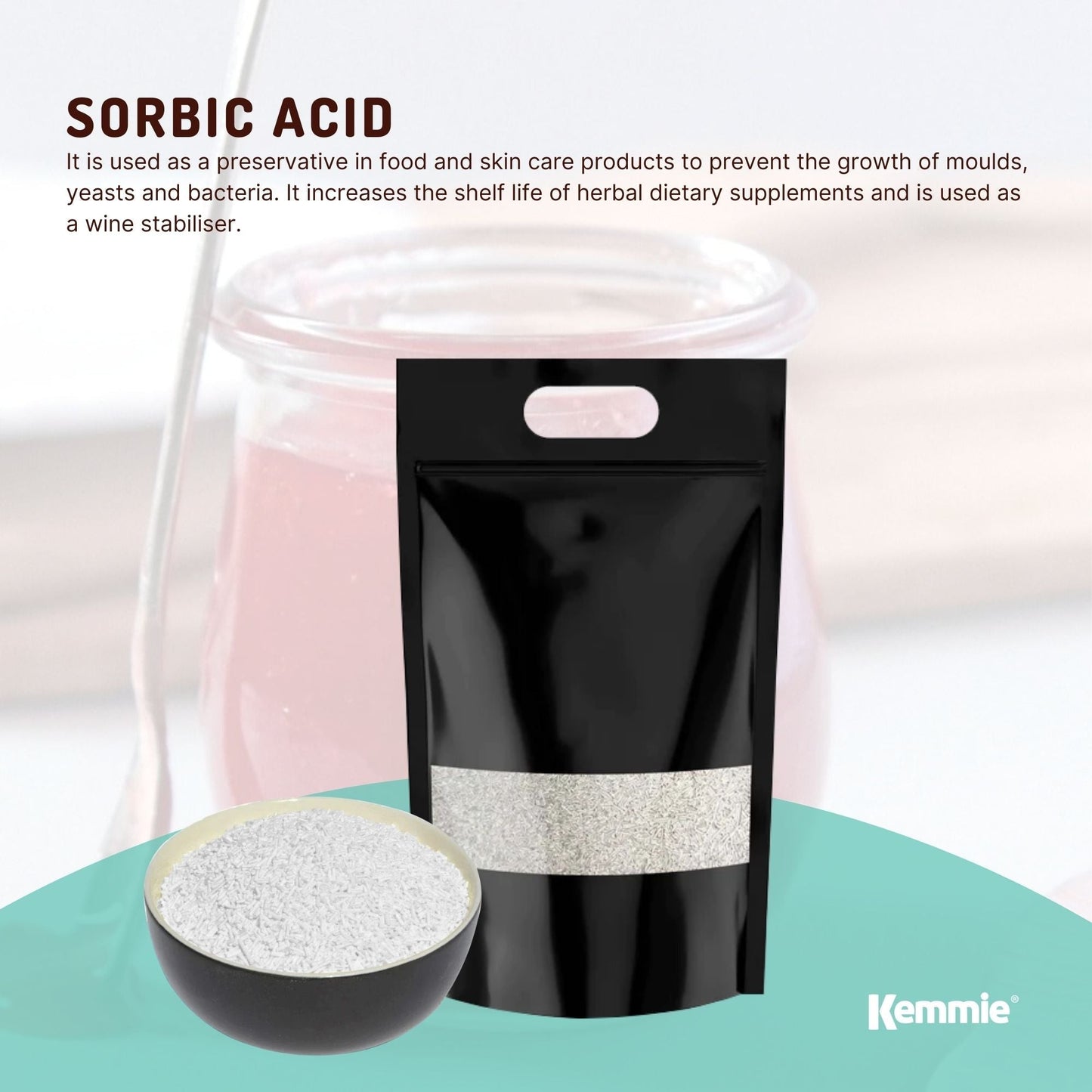 Potassium Sorbate Food Grade Granules Preservative Cosmetics Brew Skin E202 Bulk