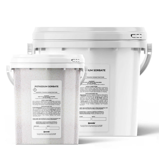Kemmie Potassium Sorbate Granules E202 Preservative Cosmetic Brewing Tubs